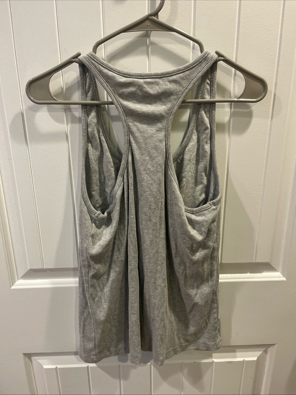 Columbia Light Gray Ribbed Racerback Tank Top - Picture 4 of 5